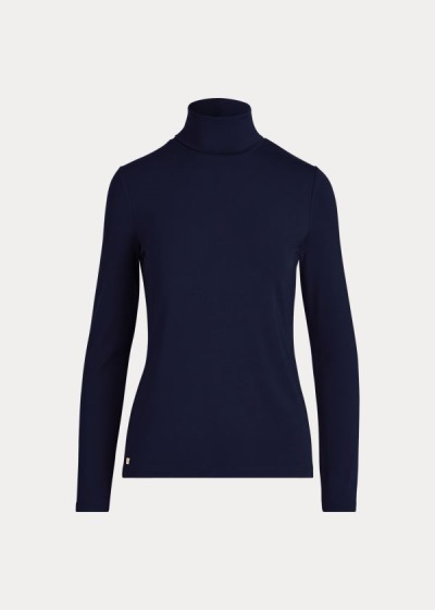 Women's Ralph Lauren Jersey Turtleneck T Shirts | 186534RVU